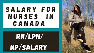 Salary for Nurses in Canada RN LPN NP  Nursing pay Ontario [upl. by Elolcin]