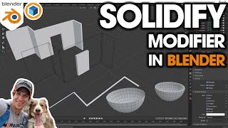 Blender SOLIDIFY MODIFIER Tutorial  Adding Thickness to Objects in Blender [upl. by Barling666]