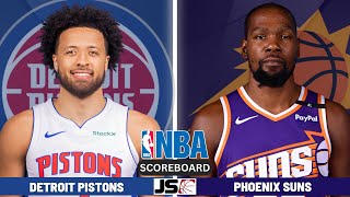 Detroit Pistons vs Phoenix Suns  NBA Live Scoreboard 2024 [upl. by Schmidt]