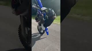 1 o’clock wheelie on the BIG450 outside nopanic wheelies 450 yamaha [upl. by Gnil]