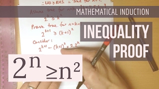 Induction Inequality Proof Example 5 2n ≥ n² [upl. by Sedberry]