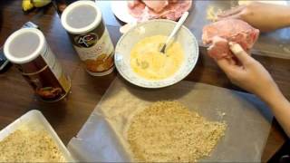 TUTORIAL  COOKING  PORK CHOPS recipe baked breaded smothered [upl. by Ruiz]