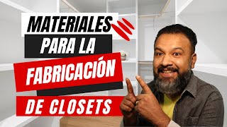 Materiales para la fabricación de closets closetdemadera closetsdemdf closetsdemelamina [upl. by Wyck]