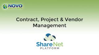 Contract Management Project Management and Vendor Management with ShareNet [upl. by Tserof]