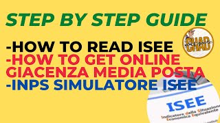 STEP BY STEP GUIDE HOW TO READ ISEE HOW TO GET ONLINE Giacenza Media sa POSTA INPS SIMULATORE ISEE [upl. by Notsgnik]