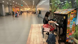 Keita’s mom played the street piano in Singapore [upl. by Aihn]