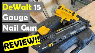 DeWalt 15 Gauge Nail Gun Review  Great DIY Nail Gun [upl. by Lezned]