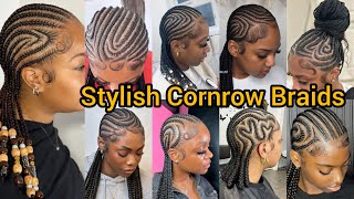 Trending Cornrow Braids Hairstyles  Straight Back Cornrow Braids  All back Cornrow Hairstyles 2024 [upl. by Manya]