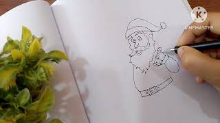 ⭐ Easy Santa Drawing For Christmas Day ⭐How To Draw Santa ‎Peelu1990 [upl. by Nnad]