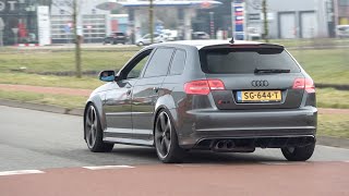 450 HP Audi RS3 8P with Custom Straight Pipe  Crazy Loud Revs Accelerations Crackles [upl. by Louisette]