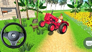 Tractor wala game  Indian tractor driving 3d  Tractor trali video  Tractor video  171 Game [upl. by Boyse104]