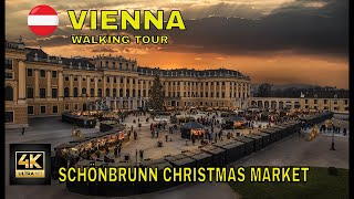 VIENNA CHRISTMAS MARKET SCHÖNBRUNN 4K 60fps [upl. by Niuqram]