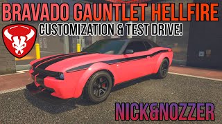 Bravado Gauntlet Hellfire Customisation amp Test Drive Grand Theft Auto V PS5 [upl. by Josler829]