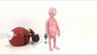 Video Review of the Toynami Futurama Series 4 figure Nudar [upl. by Denison]