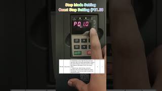 INVT GD 200A VFD l Stop Mode Setting P0108 invt gd200A stopmodesetting [upl. by Ollecram]