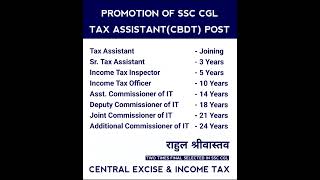 Income Tax quotTax Assistantquot Promotion after joining ssc cgl  incometax ssccgl taxassistant cbi [upl. by Ahsieyn]