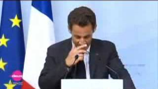 NICOLAS SARKOZY UBRIACO AL SUMMIT DEL G8 [upl. by Eahsel]