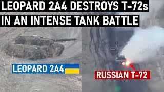 Leopard 2 Destroys Russian T72s in an intense Tank Battle [upl. by Stulin298]