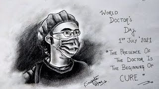 How To Draw Doctors Fighting For COVID 19  WORLD DOCTORS DAY PENCIL SKETCH FULL DRAWING [upl. by Sitoiyanap]