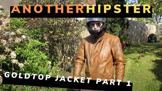 Best Retro Leather Jacket Goldtop Brown Bobber [upl. by Gellman]