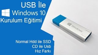 SSDli Pc ye Windows 10 USB kurulum Videosu [upl. by Atinar]