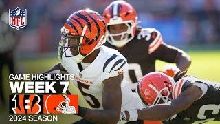 Cincinnati Bengals vs Cleveland Browns  2024 Week 7 Game Highlights [upl. by Mas]