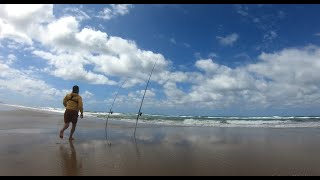 Anglesea Surf Fishing Catching Australian Salmon and Flathead [upl. by Ruperta]