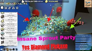 Sprout Party  Diamond Pickaxe yeti is bugged  Roblox Ants Simulator [upl. by Arah]