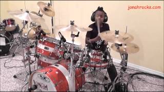 Red Hot Chili Peppers  Cant Stop 8 Year Old Drummer Jonah Rocks [upl. by Ekaj]