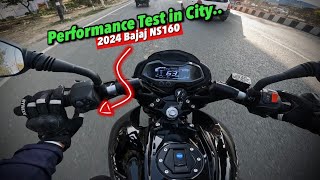 2024 Bajaj Ns160 Ride Review Speed Test and Acceleration🔥 [upl. by Arrej871]