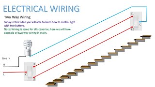 two way switch wiring  two way switch ka connection kaise karen [upl. by Namrehs880]