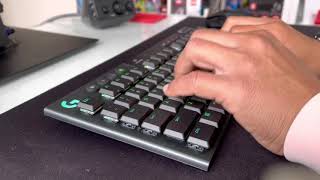 Logitech G915 TKL wireless keyboard  Clicky vs Tactile sounds [upl. by Bree]