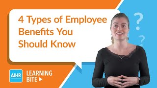 4 Types of Employee Benefits  AIHR Learning Bite [upl. by Eisned220]