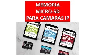 Memoria Micro SD para cámaras IP [upl. by Irmina]