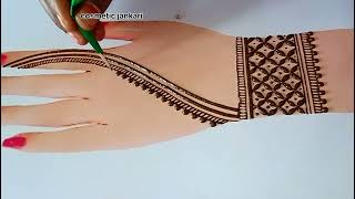 Easy Front hand Mehandi designSimple Mehndi Designs Mehandi ka DesignFull Mehndi Designmehndi [upl. by Aikemit]