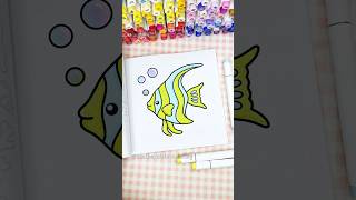 Southern Lotus  Angelfish  Ocean Home Coloring Book ocean art relax trending diy shorts [upl. by Yraunaj]