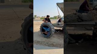 Tractor Tyre Me Banana 🍌😂Part1 youtubeshorts funny hsnawabianvines [upl. by Ostap423]