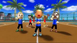 going pro in every wii sports resort sport  basketball [upl. by Campney]