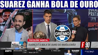 LUIS SUAREZ DO GREMIO GANHA O PREMIO BOLA DE OURO DE CRAQUE DO CAMPEONATO BRASILEIRO 2023 [upl. by Emlyn]