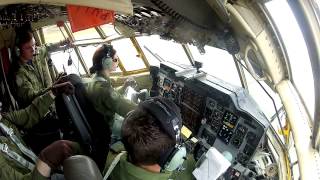 Inside C130 Herc cockpit during first 3 minutes of takeoff [upl. by Adranoel]