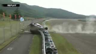 Iwasaki Huge Crash  2014 Super GT Autopolis [upl. by Arondel]