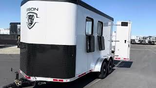 2024 Bison 2 Horse slant load bumper pull horse trailer [upl. by Saw861]