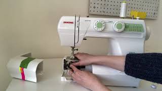 How to Thread a Mechanical Sewing Machine Janome 2212 [upl. by Ecargyram]