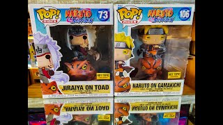 NARUTO SHIPPUDEN FUNKO POP  JIRAIYA ON TOAD 73 NARUTO ON GAMAKICHI 106 HOT TOPIC funko naruto [upl. by Aisyle]