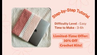 How to Crochet a Custom Laptop Sleeve  BeginnerFriendly Crochet Tutorial [upl. by Attah243]