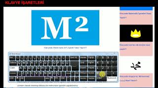 Klavyede Metre Kare M² İşareti Nasıl Yapılır How to Make Square Meter M² Sign on the Keyboard [upl. by Lleraj]