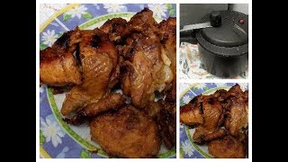 frango assado na panela de pressão sem óleo em poucos minutos pronto😋 [upl. by Kcirdor]