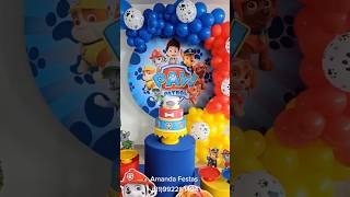 Decoração Patrulha Canina decoracaodefestainfantil decoracaopatrulhacanina pawpatrol patrulha [upl. by Candice]