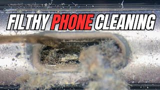 Never Cleaned Phones Gets Properly Cleaned Under The Microscope [upl. by Eidak]