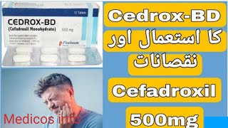 Cefadroxil 500mg  Cefadroxil tablet uses in hindi  CedroxBD 500mg tablet  uses benefit in Urdu [upl. by Lepine]